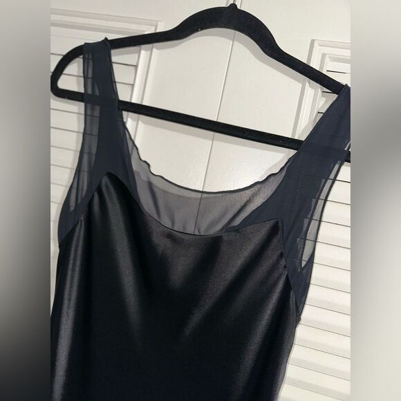 ABS Evening By Allen Schwartz Black‎ Satin Dress (4) - Picture 5 of 10